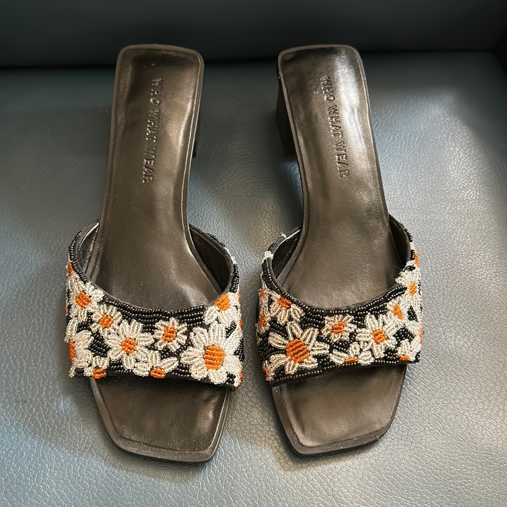 COPY - Who what wear Beaded flower SANDALS